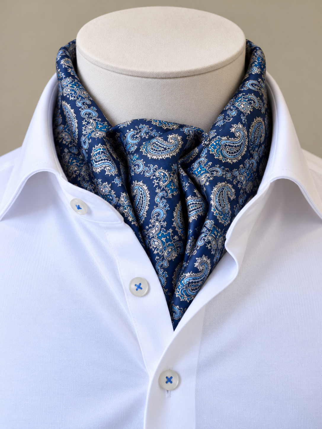 Tootal Paisley Silk Scarf - Navy TV5945 | 058
