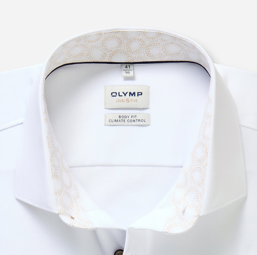 OLYMP Level Five Body Fit Shirt – White | Style 20881400
