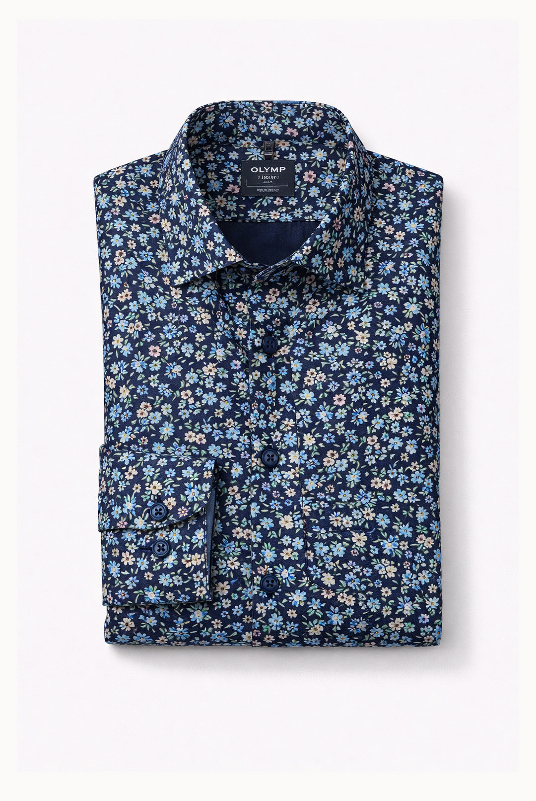 OLYMP Luxor Modern Fit Shirt – Marine Floral | Style 12701418