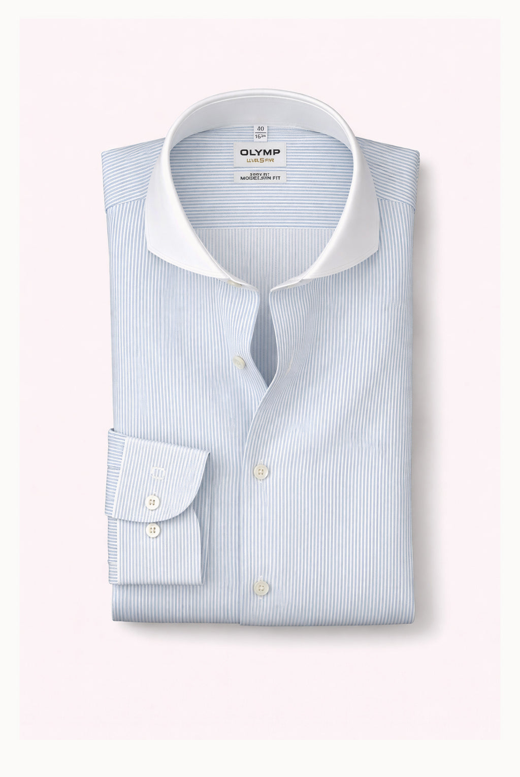 OLYMP Level Five Body Fit Shirt – Bleu Stripe | Style 20301411