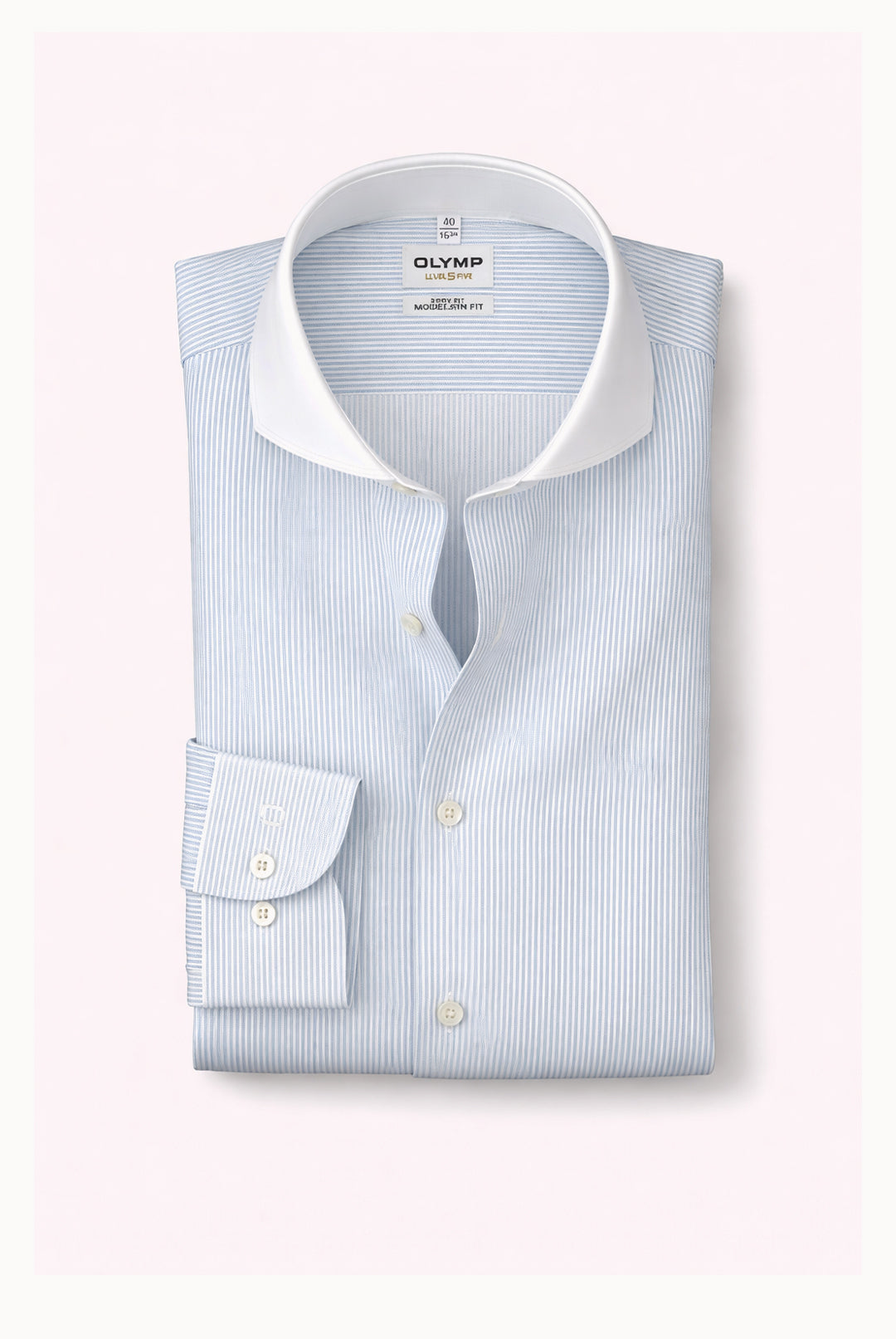 OLYMP Level Five Body Fit Shirt – Bleu Stripe | Style 20301411