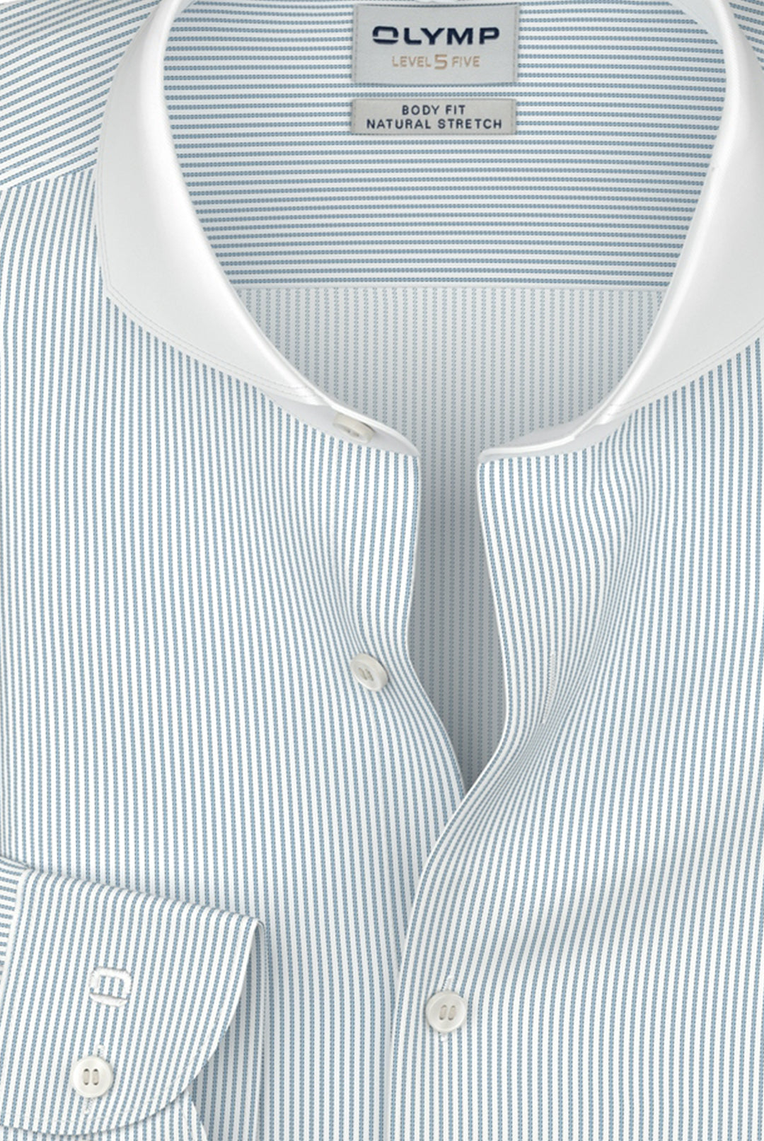 OLYMP Level Five Body Fit Shirt – Bleu Stripe | Style 20301411