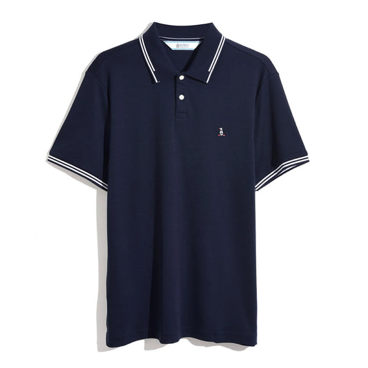 ICONS ORGANIC COTTON TIPPED POLO SHIRT - Dark Sapphire