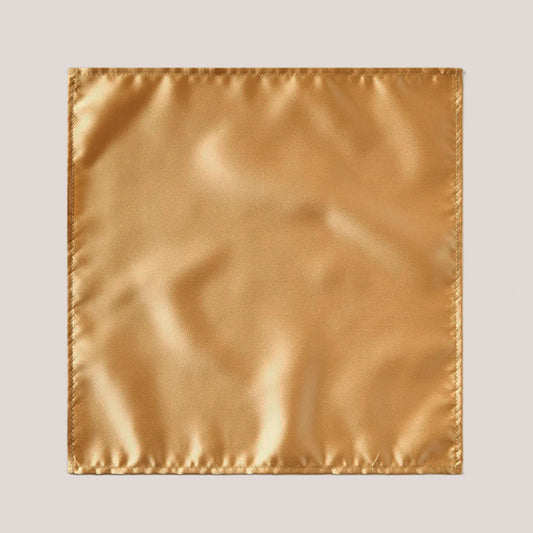 Plain Satin Hankie - Old Gold