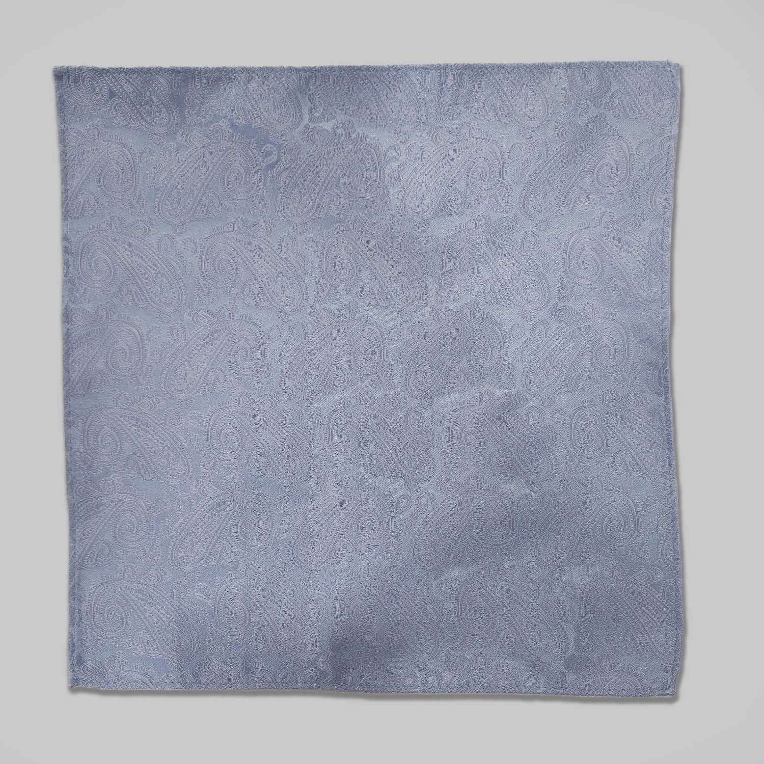 Paisley Print Tie and Hankie Set - Cornflower