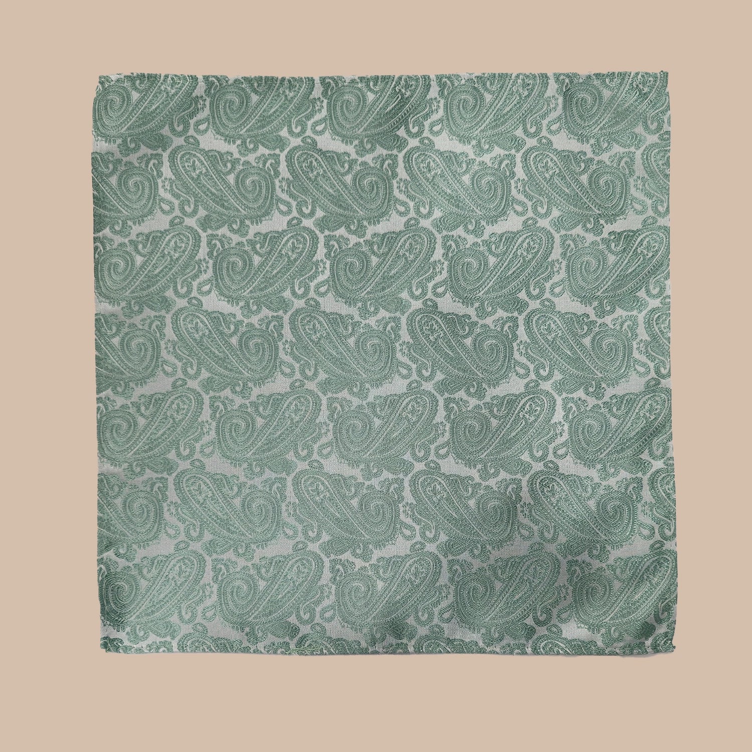 Paisley Print Tie and Hankie Set - Elderflower