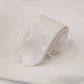 Paisley Print Tie and Hankie Set - Ivory