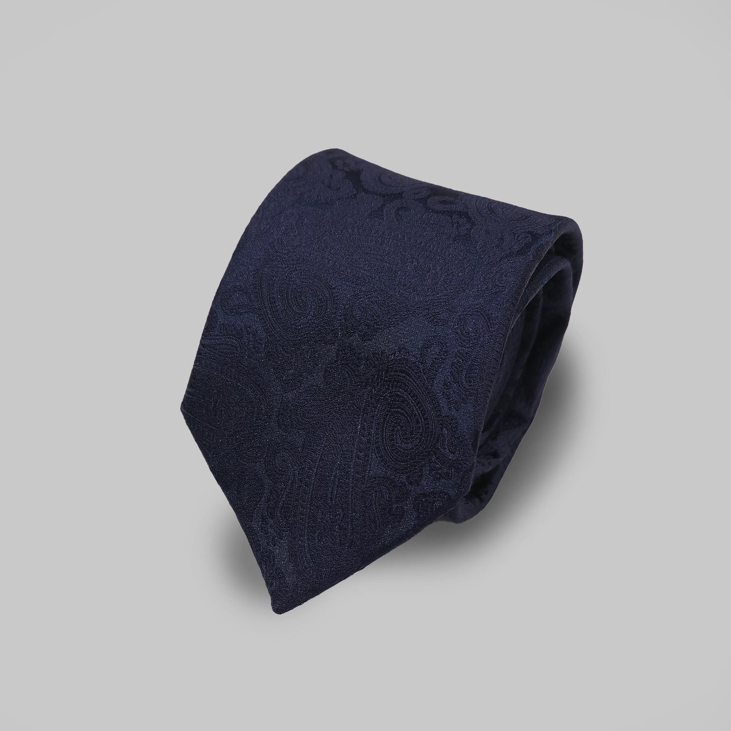 Paisley Print Tie and Hankie Set - Navy