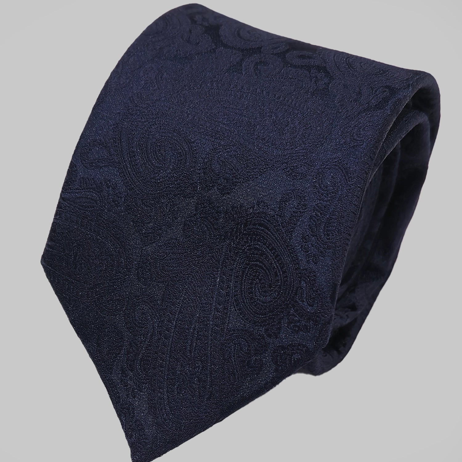 Paisley Print Tie and Hankie Set - Navy