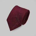 Paisley Print Tie and Hankie Set - Red