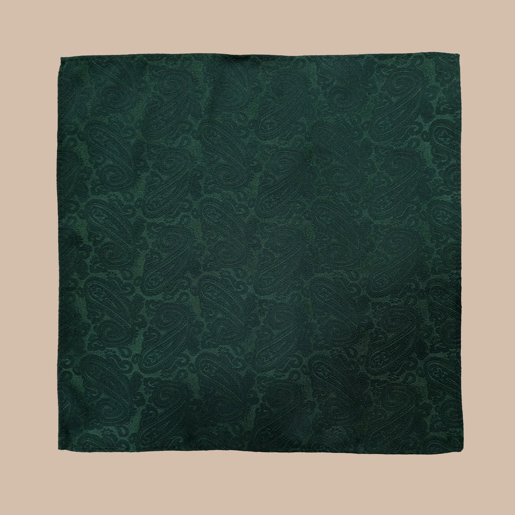 Paisley Print Tie and Hankie Set - Vermouth