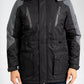 Fleece-Lined Parker Coat - Black