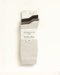 Mens Bamboo Classic Plain Socks 3-Pair - Beige / Brown