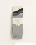 Mens Bamboo Classic Plain Socks 3-Pair - Assorted Grey