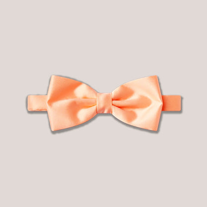 Satin Clip-On Bow Tie - Peach