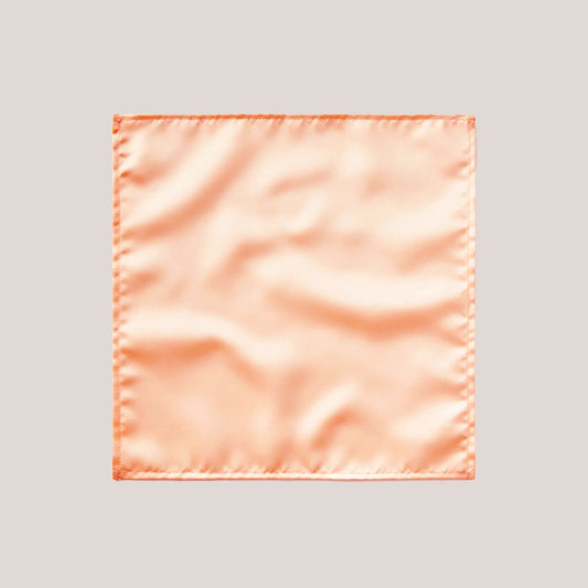 Plain Satin Hankie - Peach