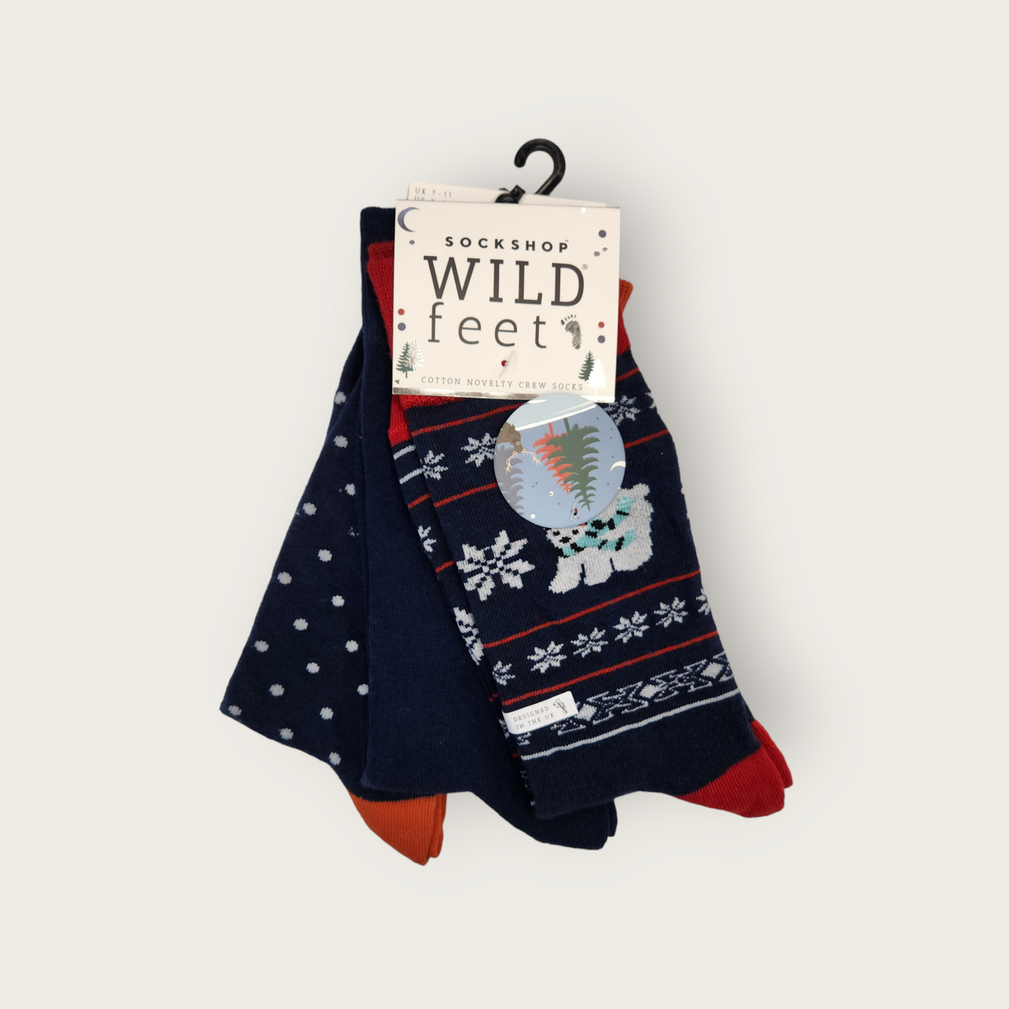 Wild-Feet Novelty Christmas Socks - Polar Bear