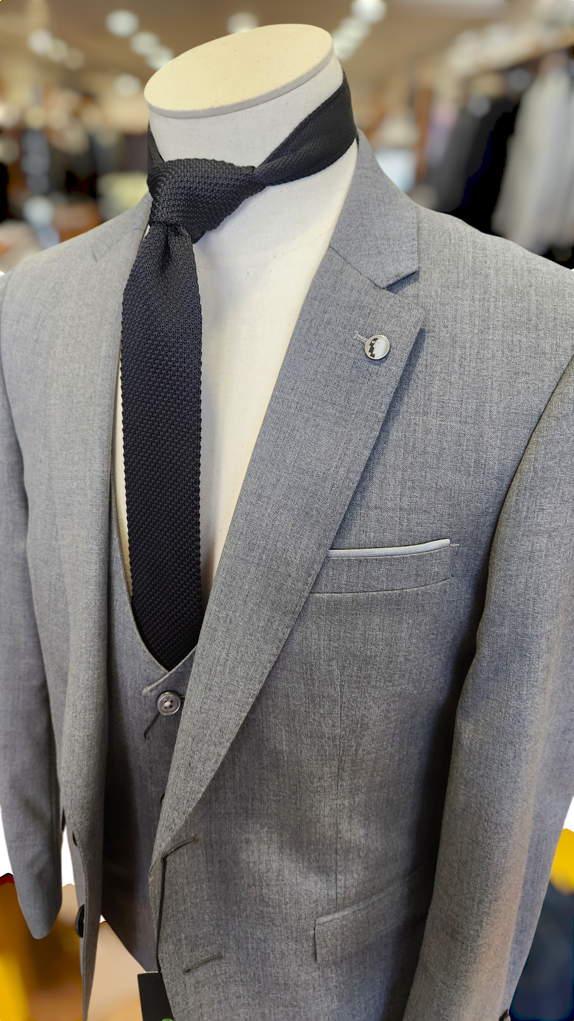 Slim Fit Wool-Rich Suit Jacket - Grey