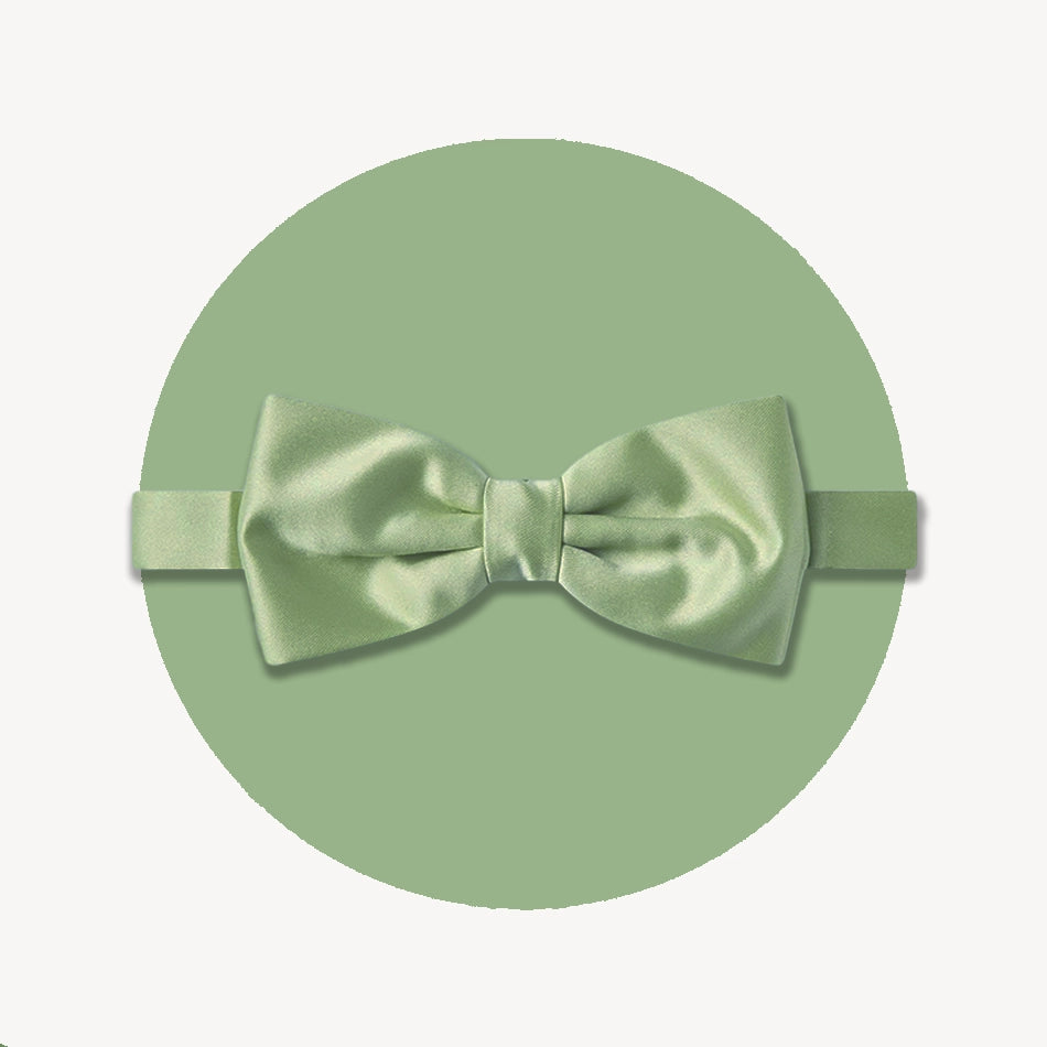 Satin Clip-On Bow Tie - Pistachio
