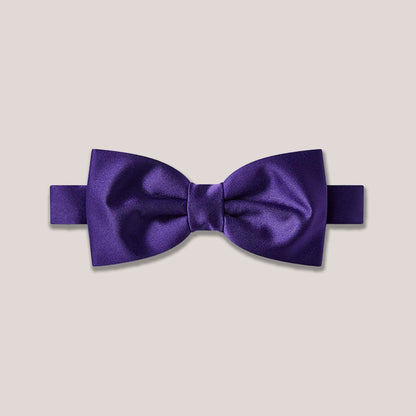 Satin Clip-On Bow Tie - Purple