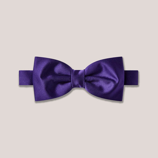 Satin Clip-On Bow Tie - Purple