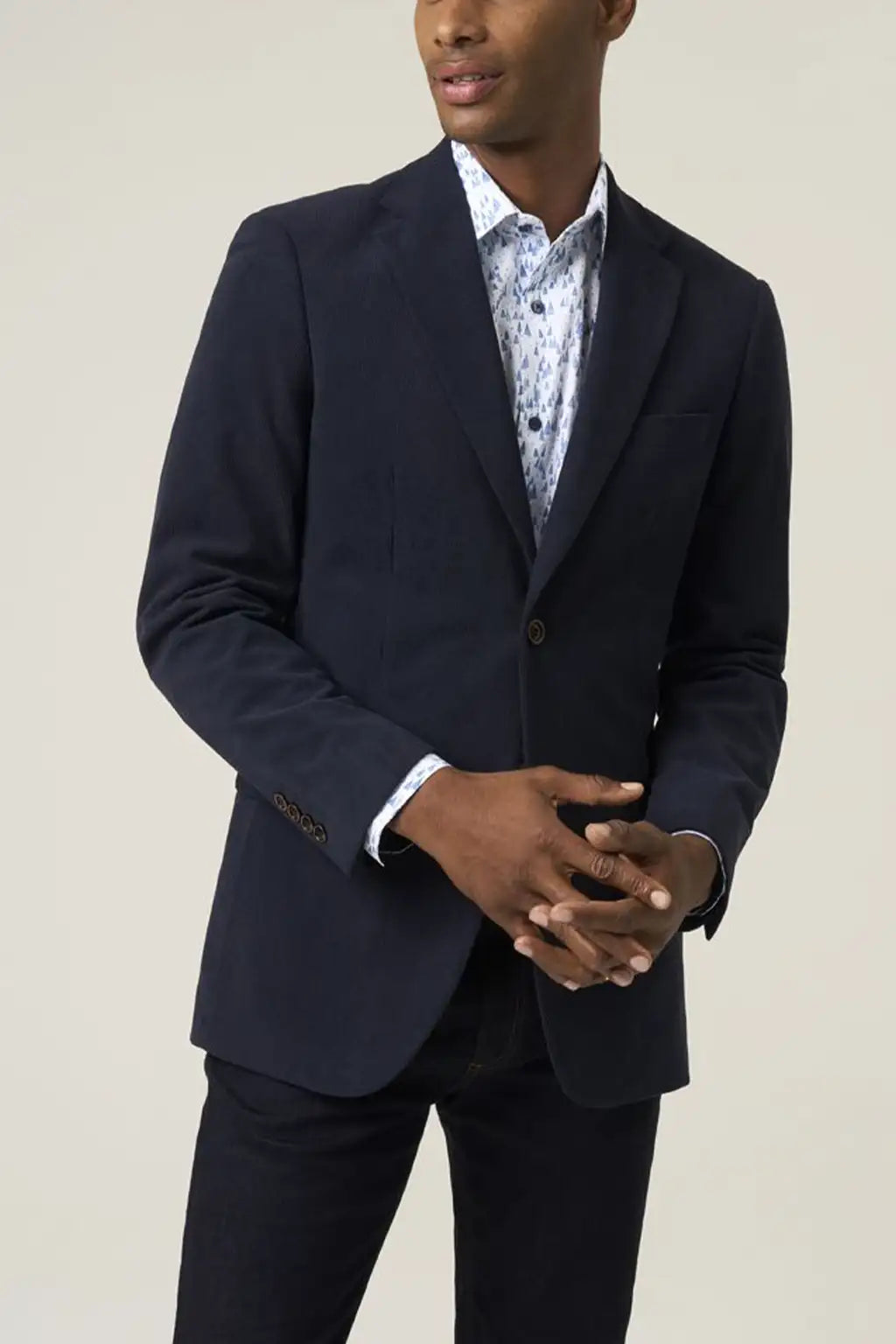 Putnam Suede-Like Soft-Touch Jacket - Navy