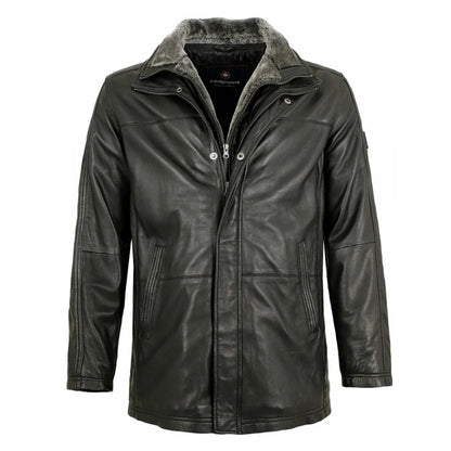 Carlson Real Leather Jacket - Black