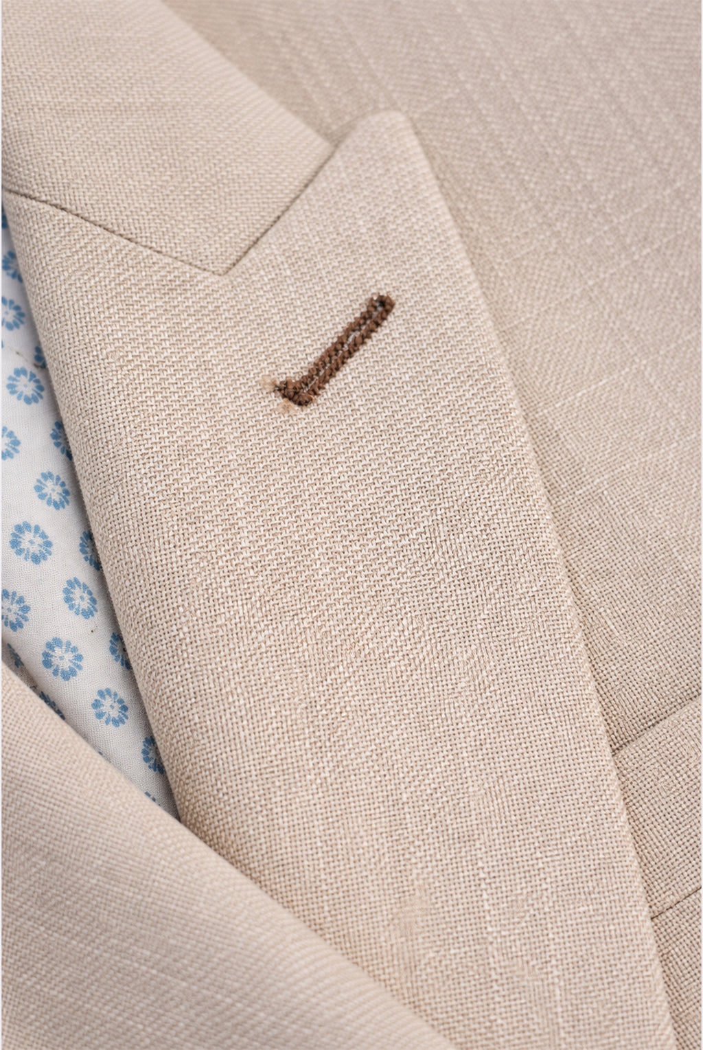 Redding Tailored Fit Double Breasted Jacket - Stone