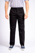 Rugby Elasticated Waist Trouser In Black