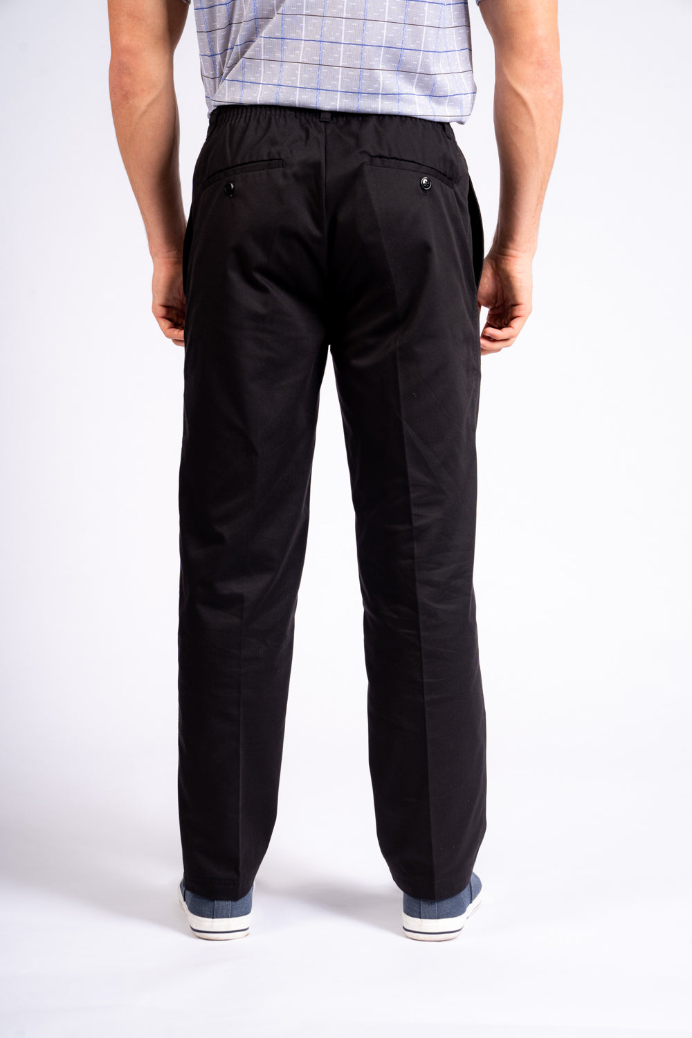 Rugby Elasticated Waist Trouser In Black - King Sizes