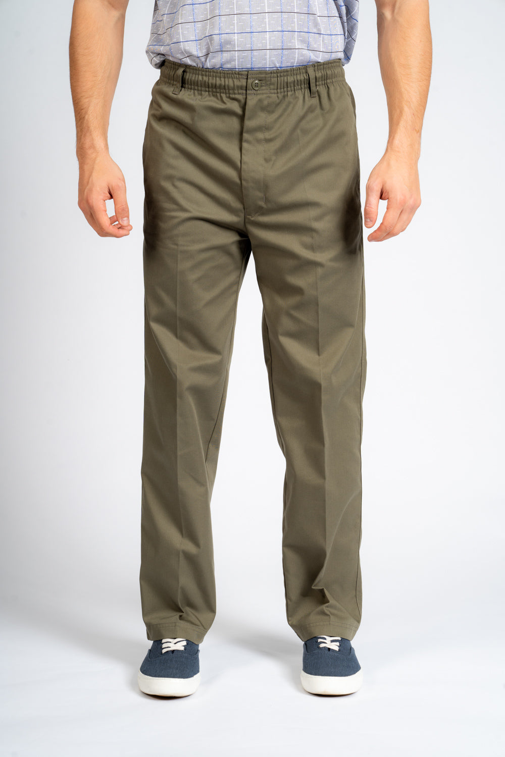 Rugby Elasticated Waist Trouser In Moss - King Sizes