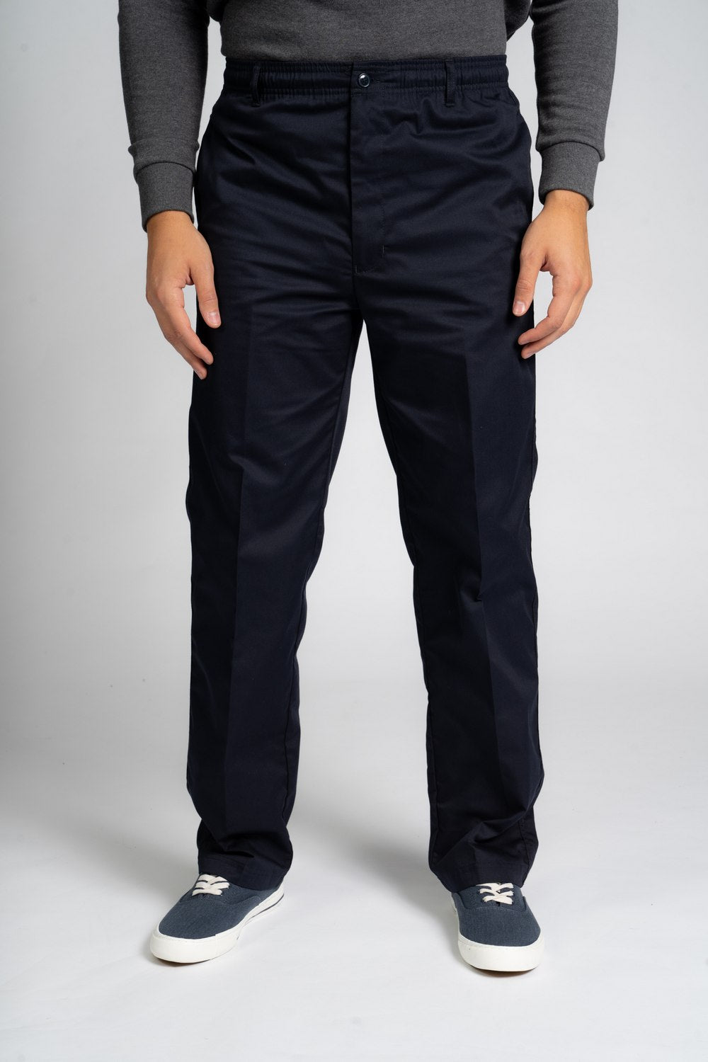 Rugby Elasticated Waist Trouser In Navy - King Sizes