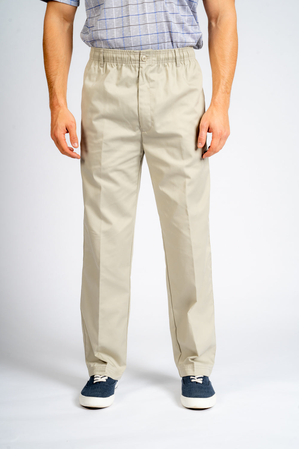 Rugby Elasticated Waist Trouser In Stone