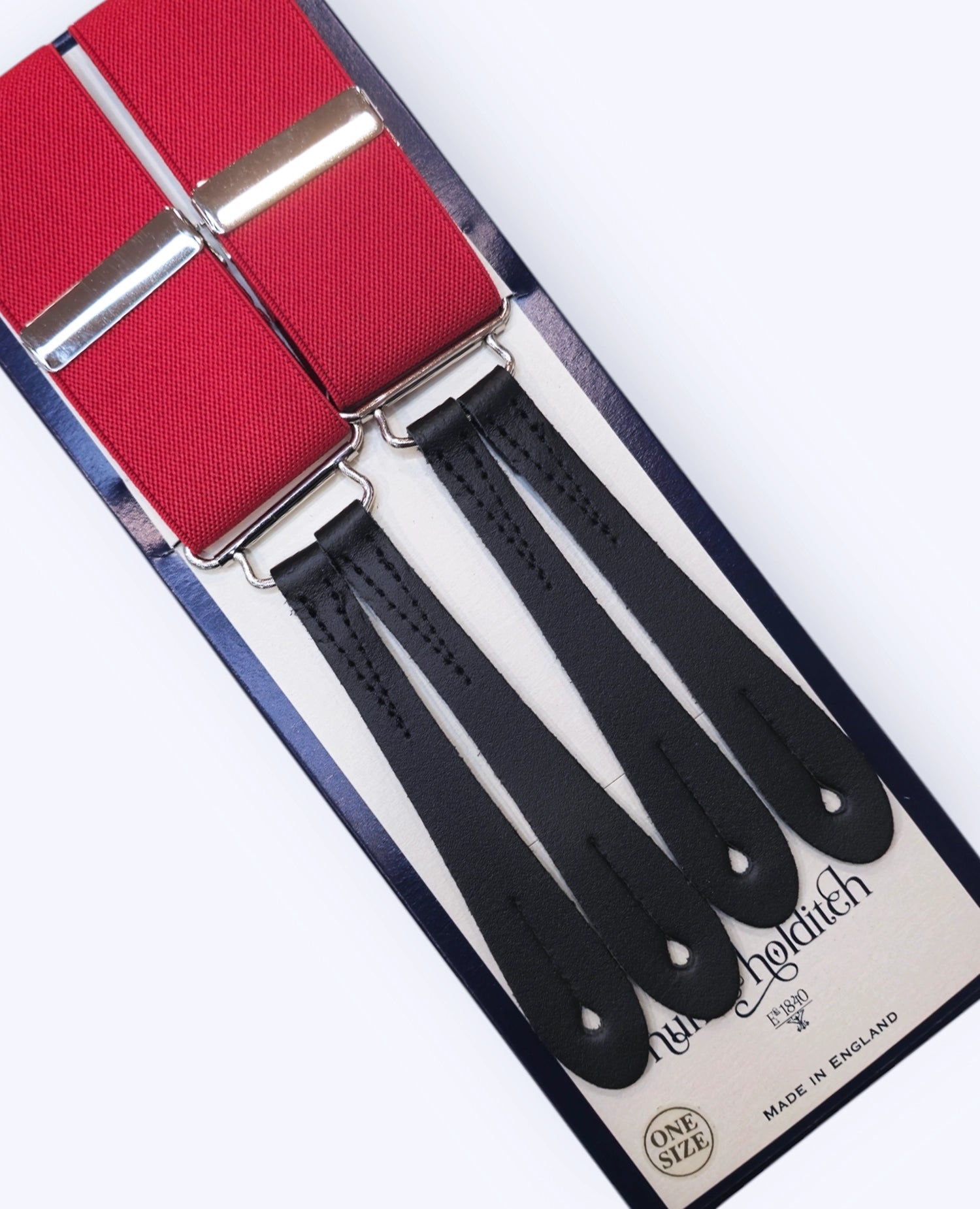 Adjustable Leather Buttoned Bracers - Red