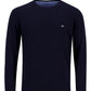 FINE-KNIT SWEATER WITH A CREW NECK - Navy