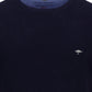FINE-KNIT SWEATER WITH A CREW NECK - Navy