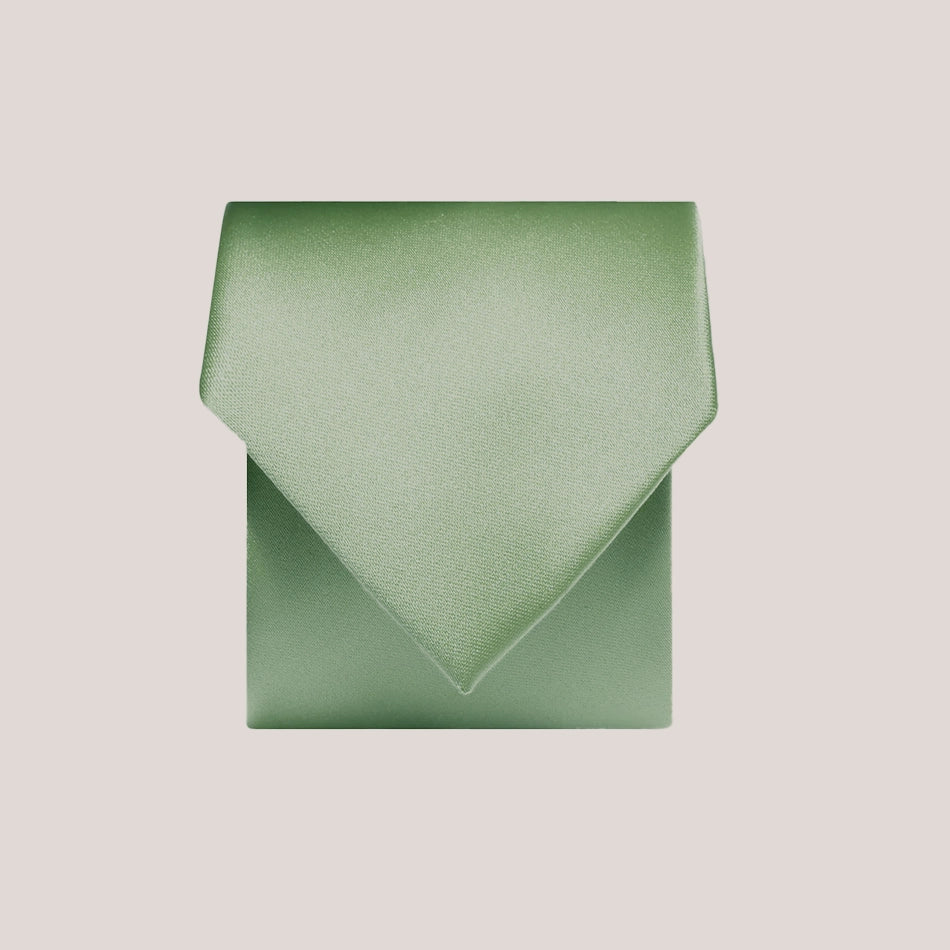 Plain Satin Tie - Sage
