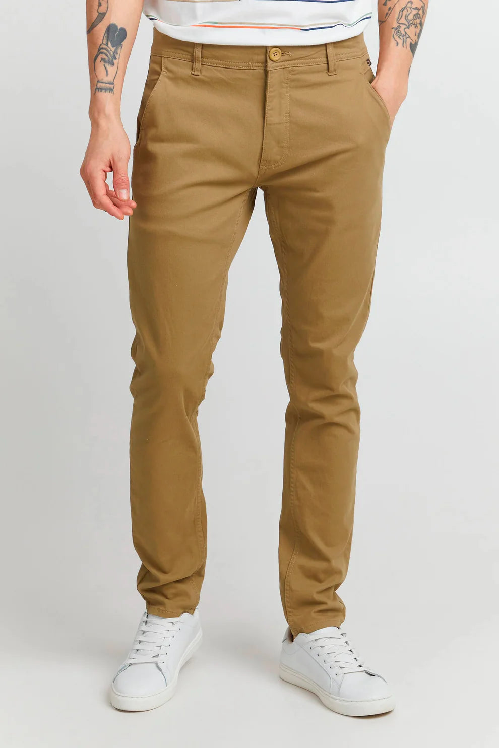 Stretch Slim Chinos - Sand