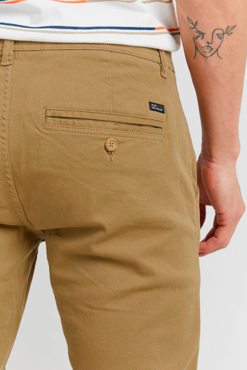 Stretch Slim Chinos - Sand