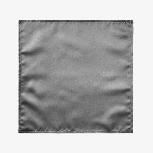 Plain Satin Hankie - Silver Grey