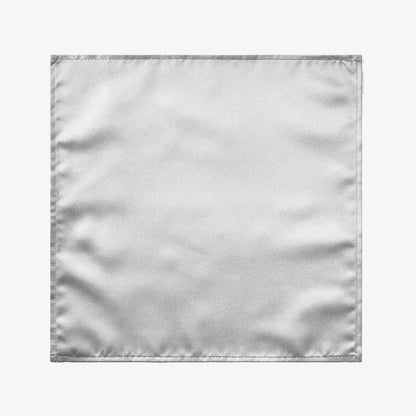 Plain Satin Hankie - Silver Grey