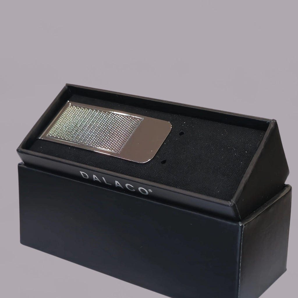 Engraved Rhodium Plated Money Clip