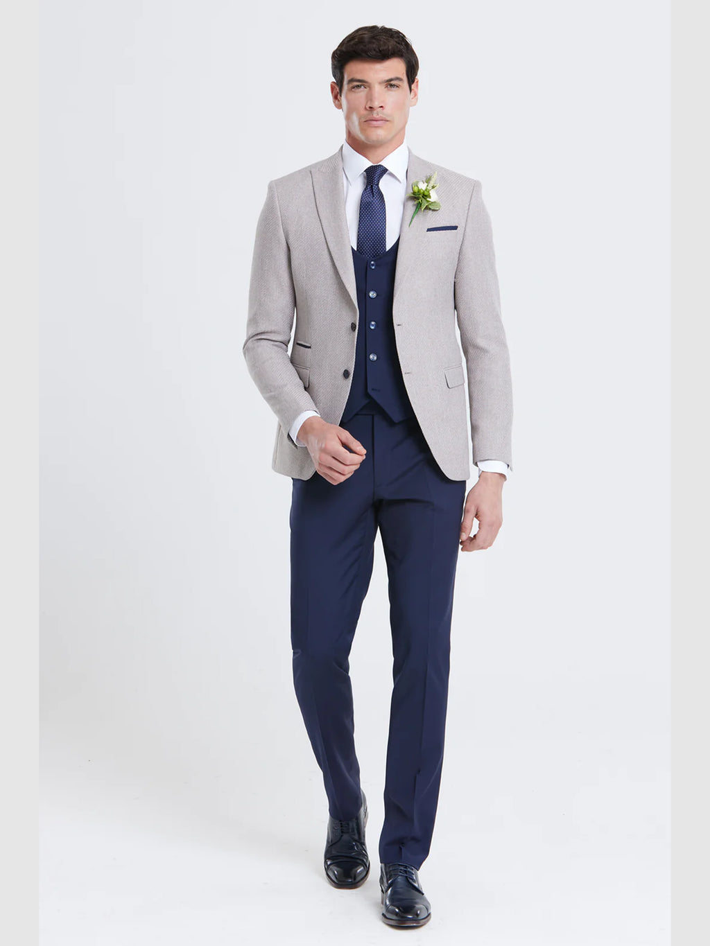 Simon Tailored Fit Jacket - Beige