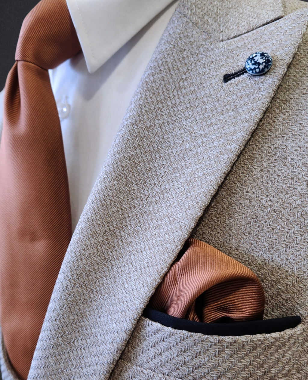 Simon Tailored Fit Waistcoat - Beige