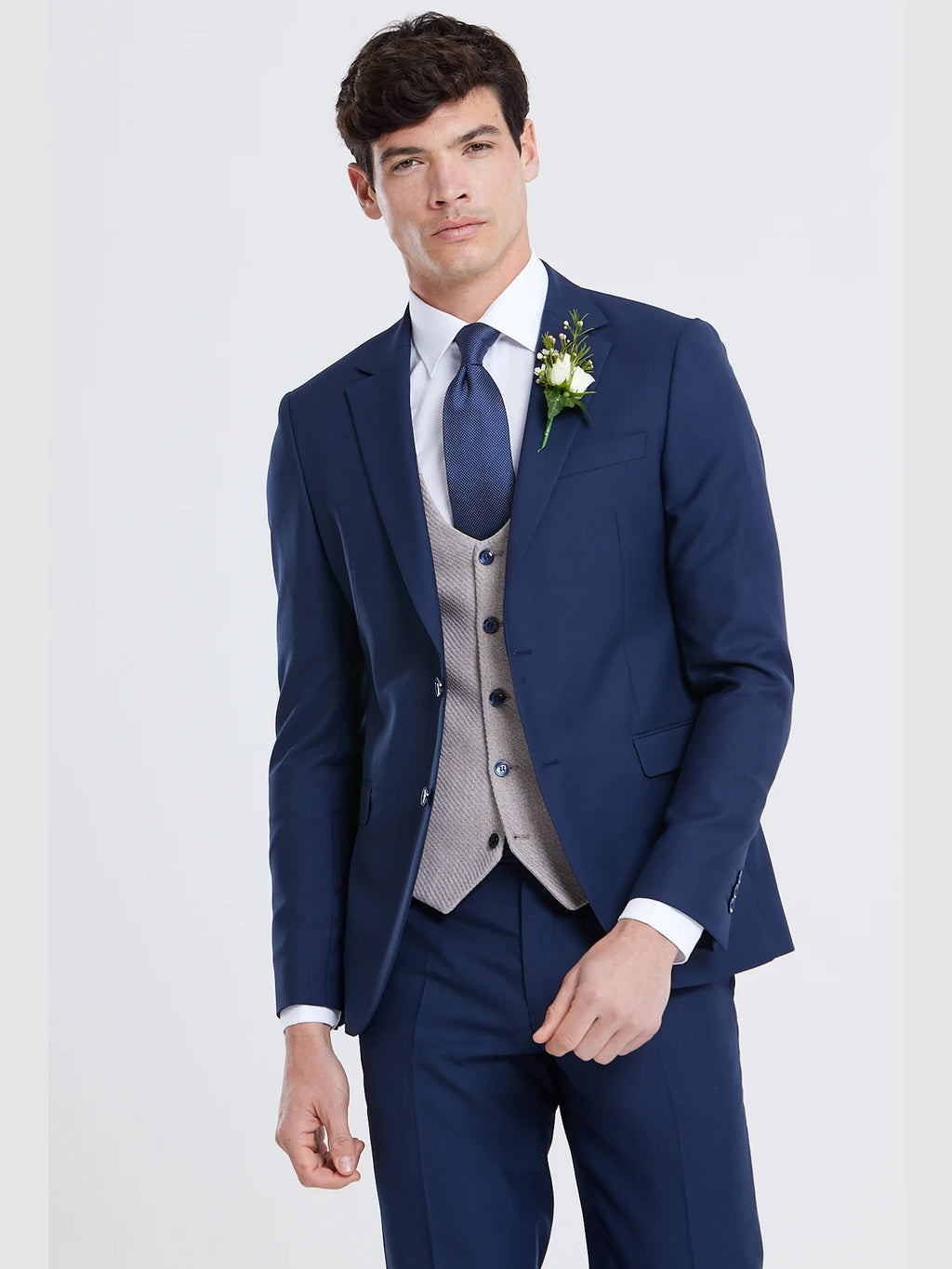 Simon Tailored Fit Waistcoat - Beige