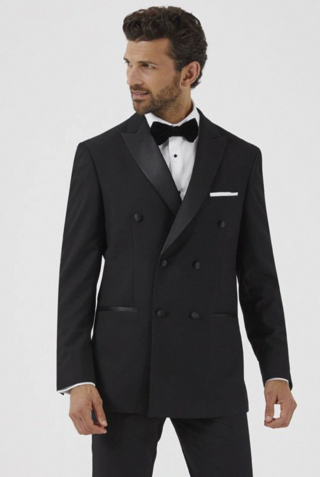 Sinatra Black Double Breasted Dinner Suit - Jacket