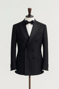 Sinatra Black Double Breasted Dinner Suit - Jacket