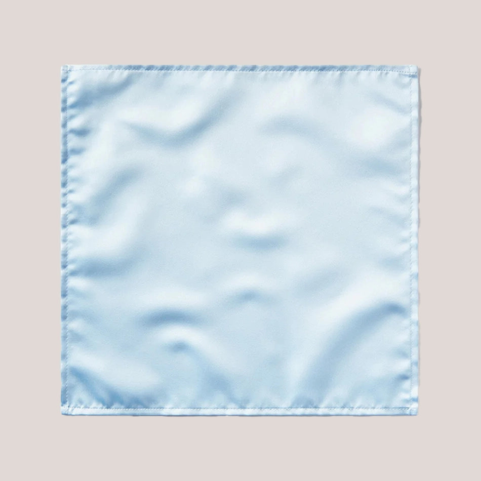 Plain Satin Hankie - Sky