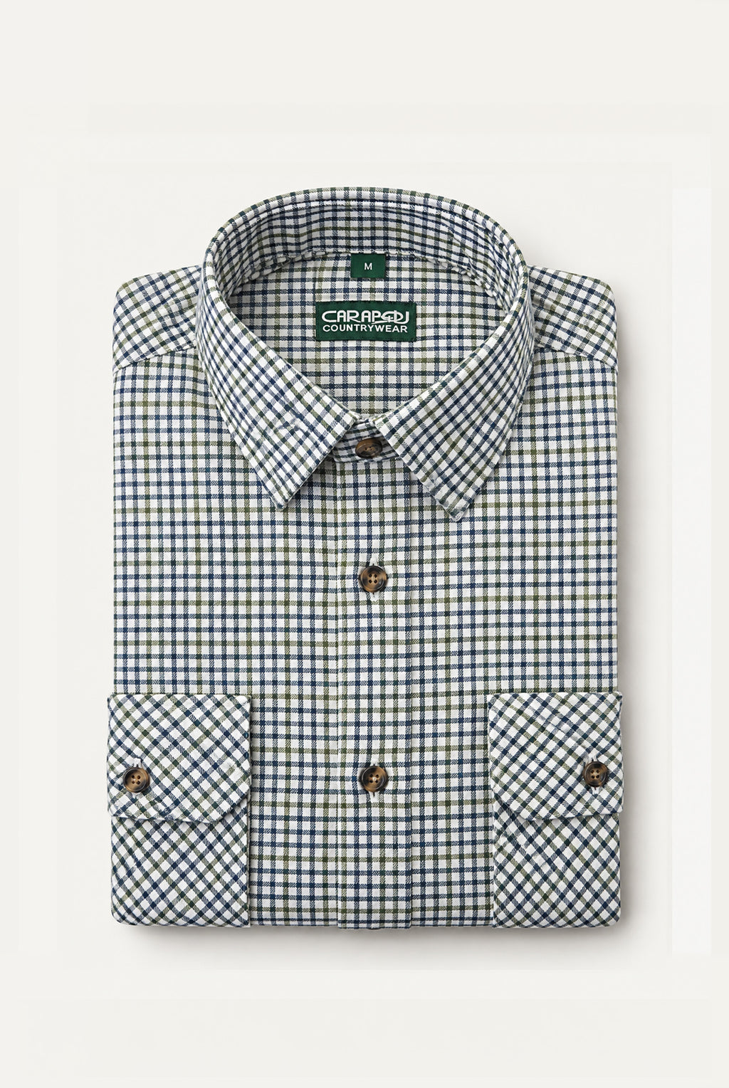 Tattersall Country Check Shirt - Green Navy