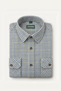 Tattersall Country Check Shirt - Green Navy